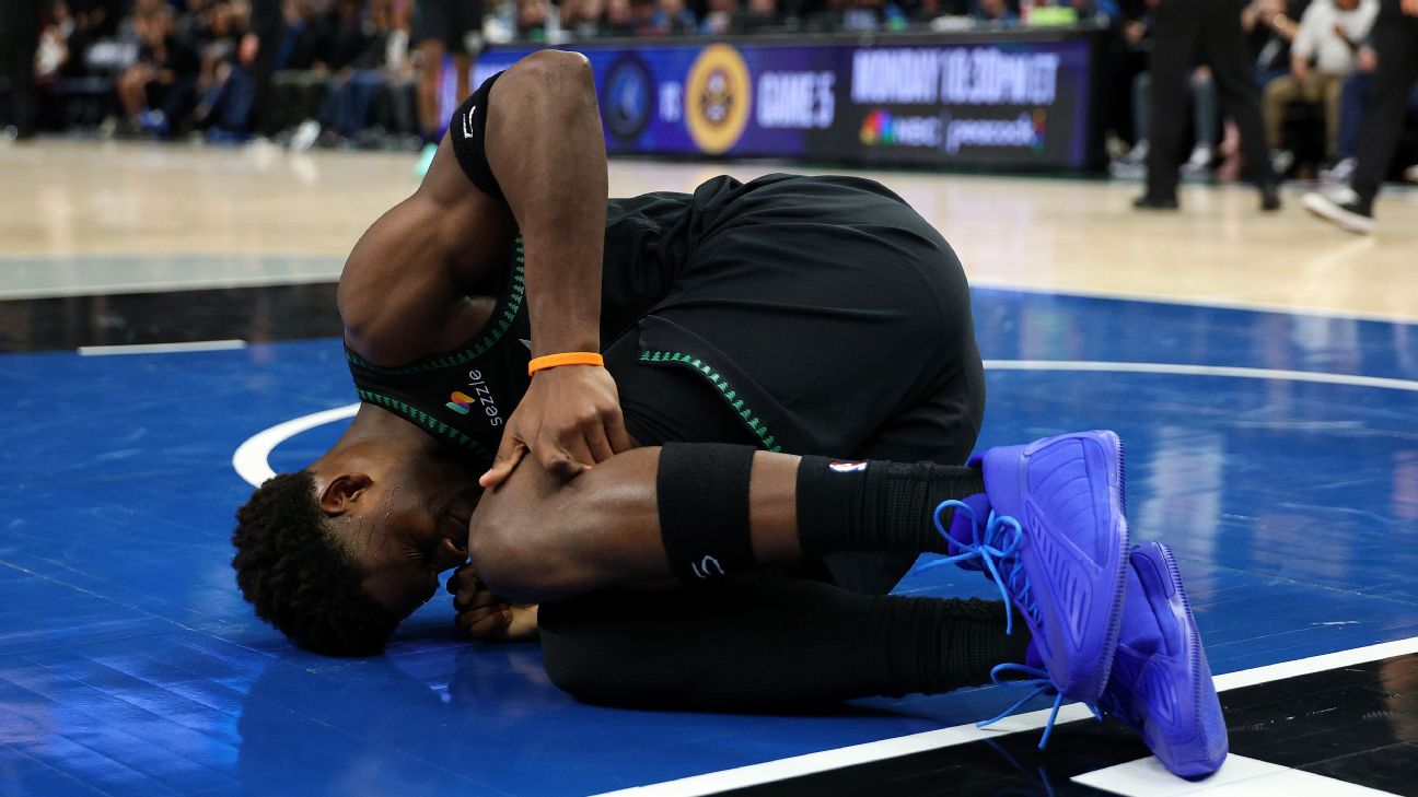 Anthony Edwards Suffers Knee Hyperextension, Timberwolves Lose Both Guards in Game 4 Win
